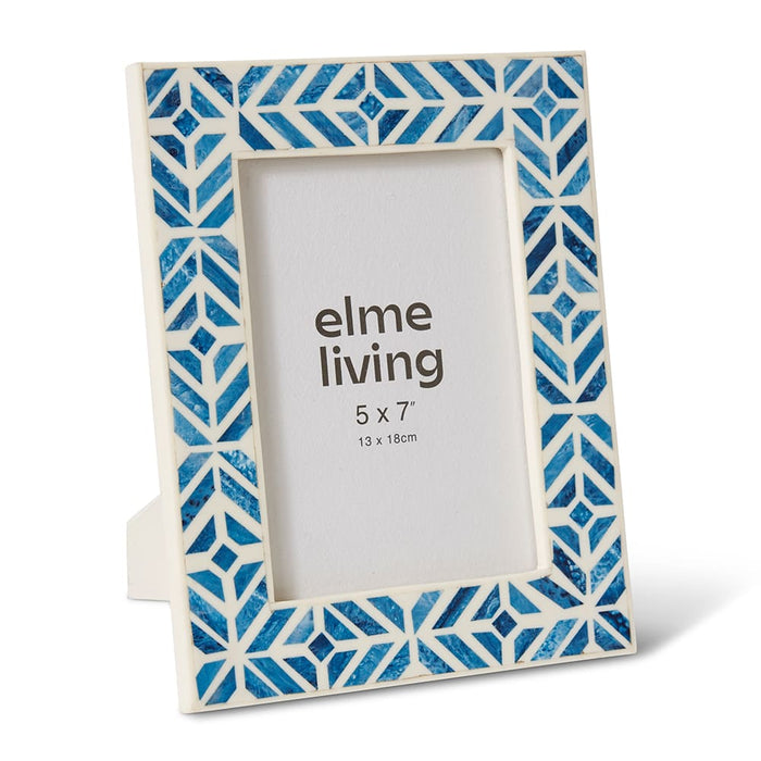 Madira 5x7" Photo Frame - Blue/White, 24cm (H)