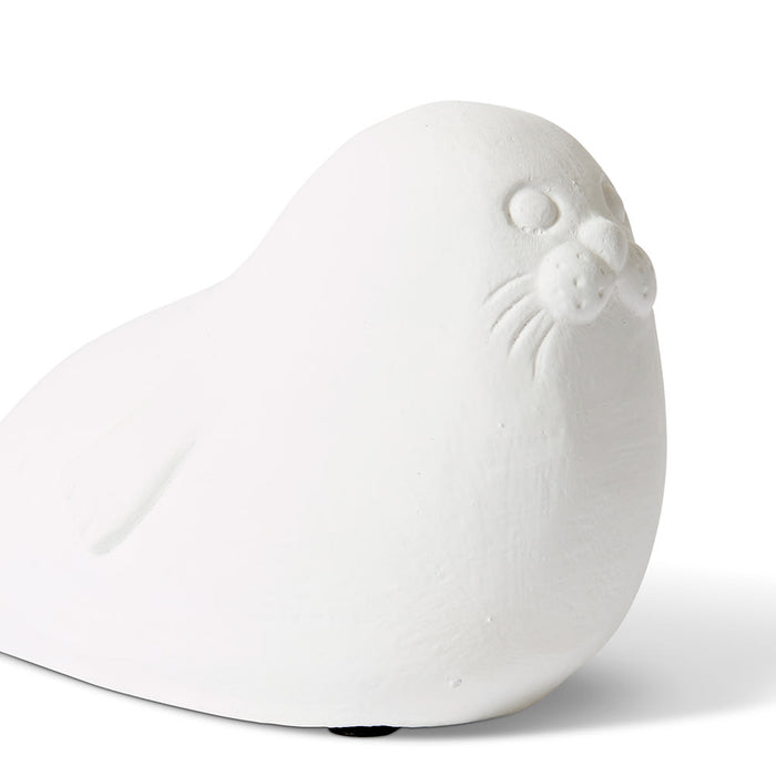Seal Sculpture - White, 10cm (H)