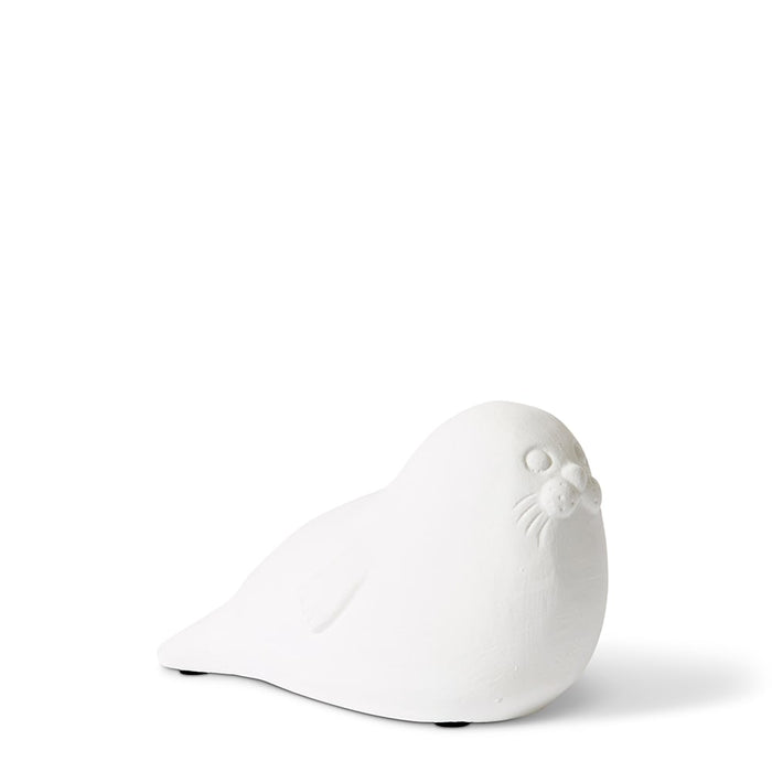 Seal Sculpture - White, 10cm (H)