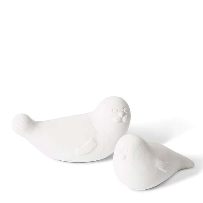 Seal Sculpture - White, 10cm (H)