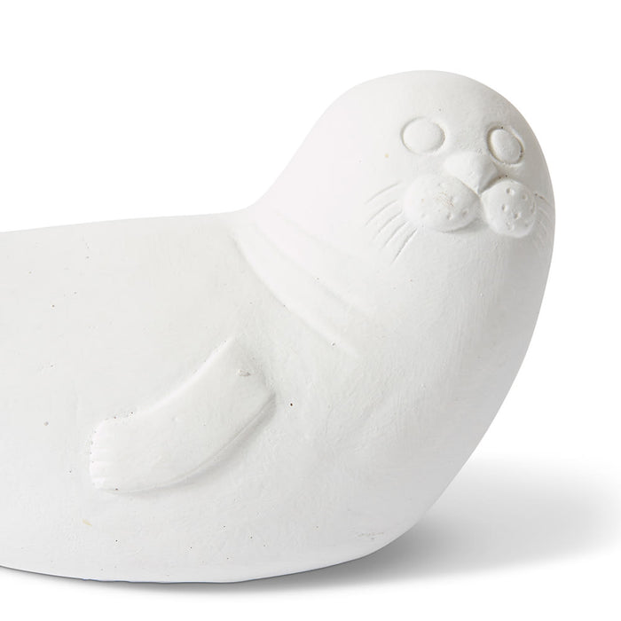 Seal Sculpture - White, 12cm (H)