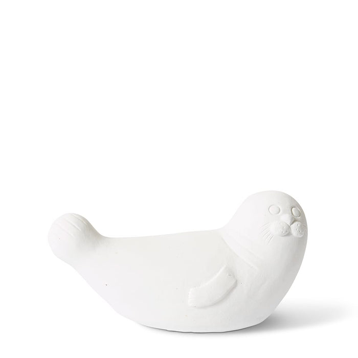 Seal Sculpture - White, 12cm (H)