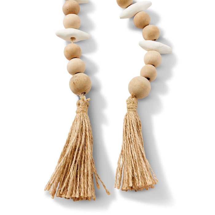 Sorrento Décor Bead Garland - Natural/White, 80cm (H)