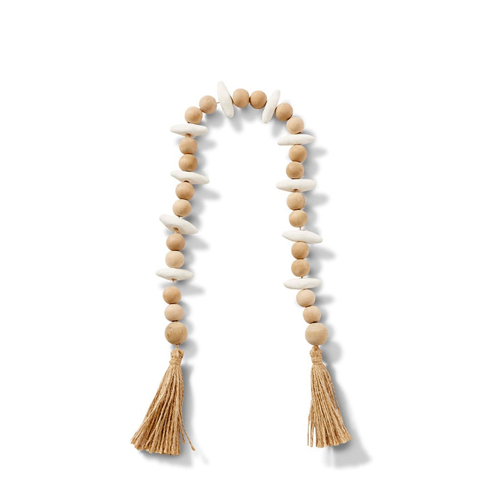 Sorrento Décor Bead Garland - Natural/White, 80cm (H)