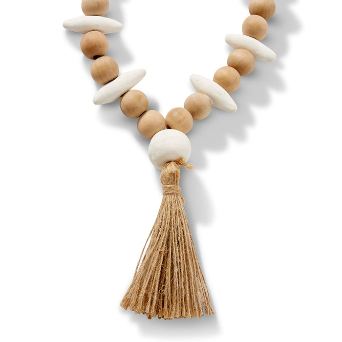 Sorrento Décor Beads - Natural/White, 60cm (H)
