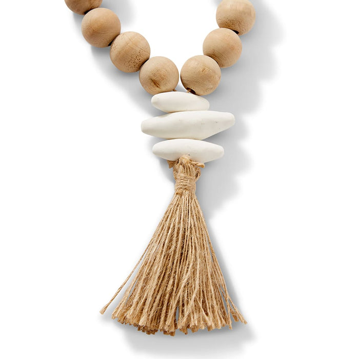 Sorrento Décor Beads - Natural/White, 33cm (H)