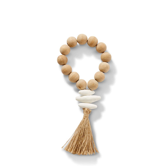 Sorrento Décor Beads - Natural/White, 33cm (H)