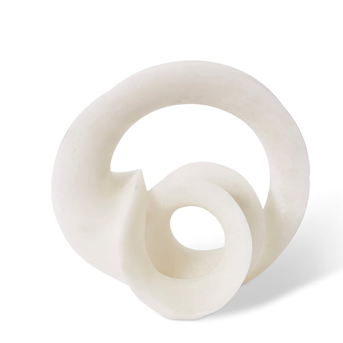 Brielle Ribbon Sculpture - White, 24cm (H)