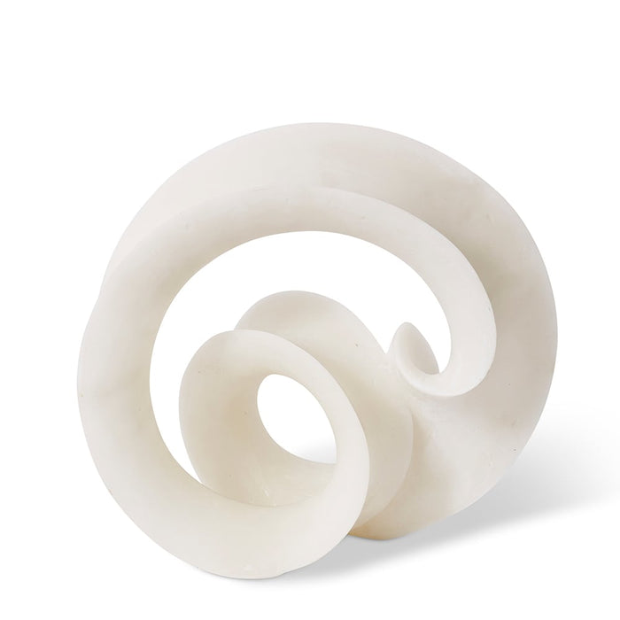 Brielle Ribbon Sculpture - White, 24cm (H)