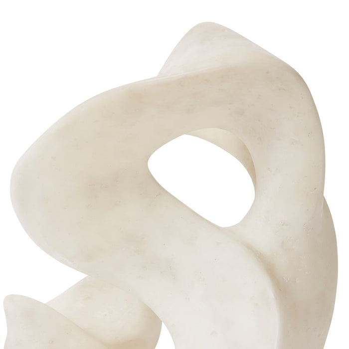 Camille Ribbon Sculpture - White, 39cm (H)