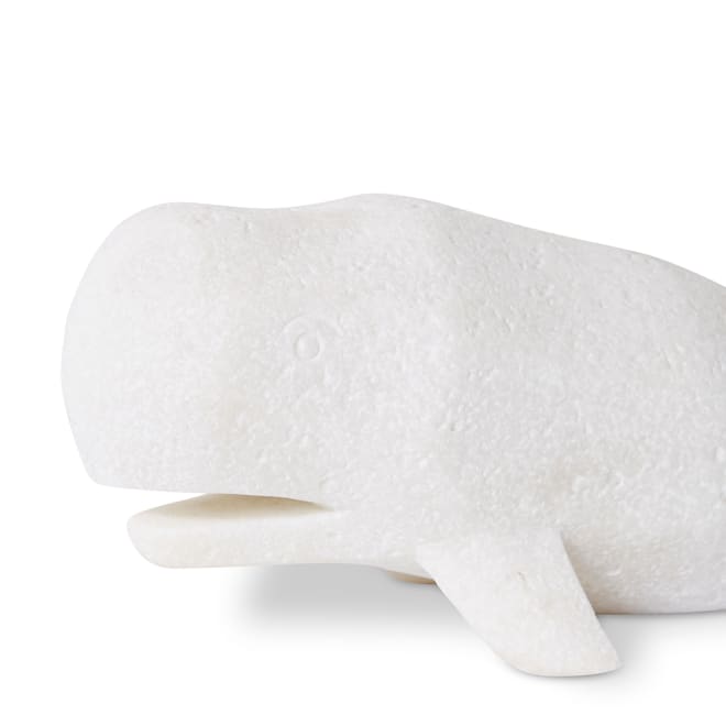 Whale Sculpture - White, 11cm (H)