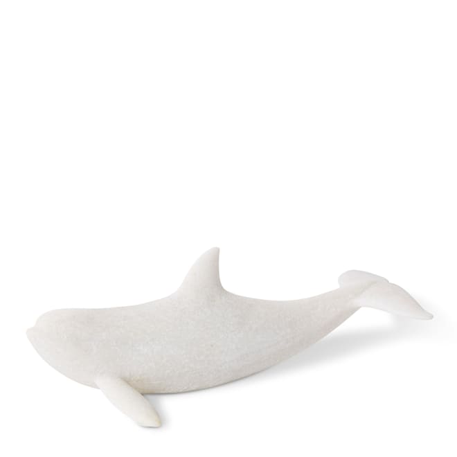 Dolphin Sculpture - White, 12cm (H)