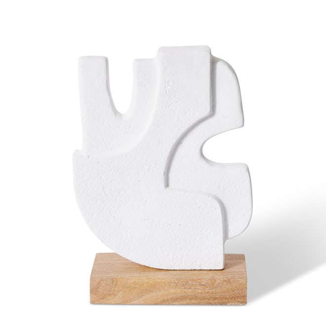 Muzaffar Sculpture - White/Natural, 34cm (H)