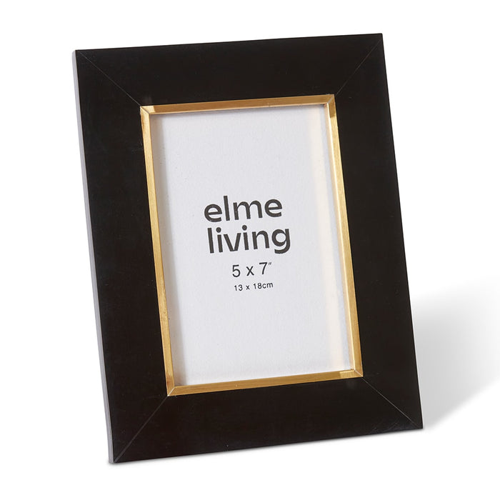 Kissa 5x7" Photo Frame - Black/Gold, 24cm (H)