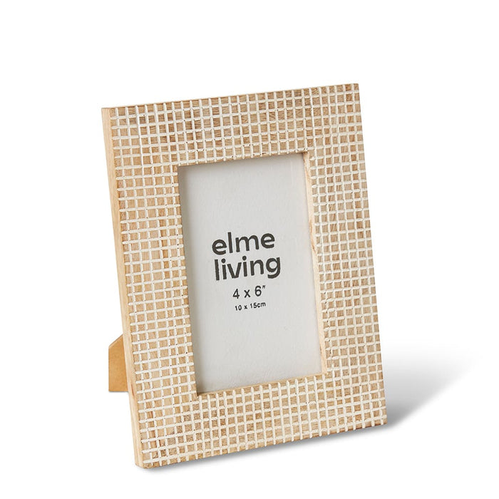 Nairobi 4x6" Photo Frame - Natural/White, 21cm (H)