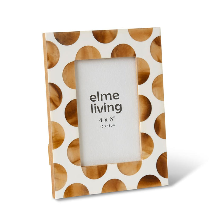 Nilla 4x6" Photo Frame - White/Brown, 21cm (H)