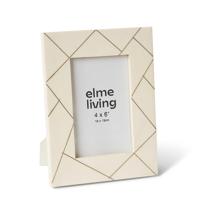 Panya 4x6" Photo Frame - Cream/Gold, 21cm (H)
