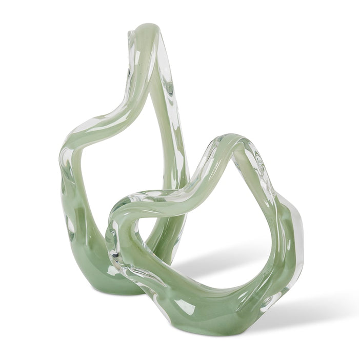 Hyder Sculpture - Sage/Clear, 35cm (H)