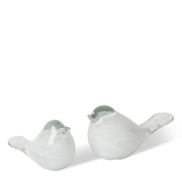 Flynn Glass Bird - White, 8cm (H)