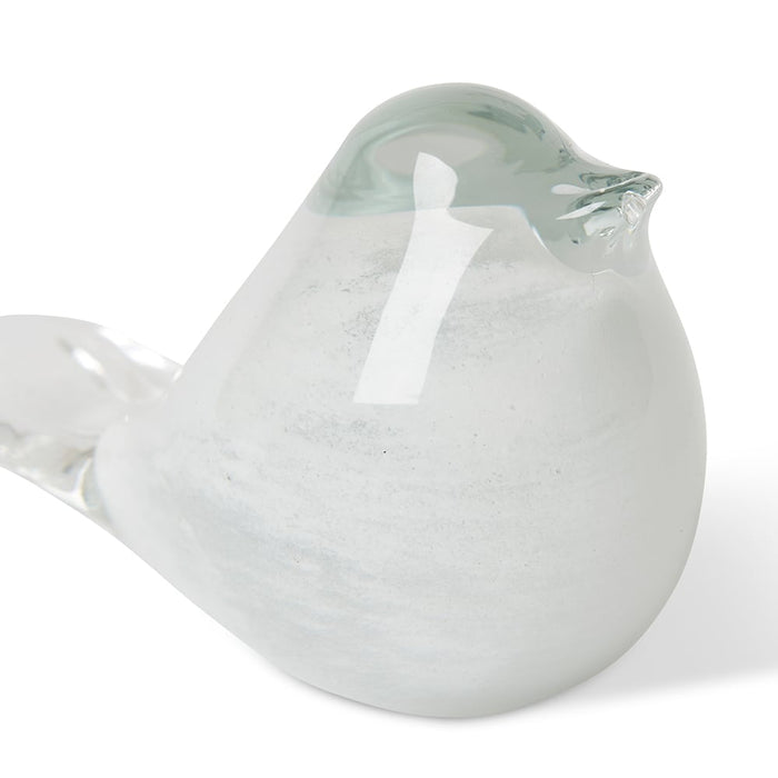 Flynn Glass Bird - White, 8cm (H)