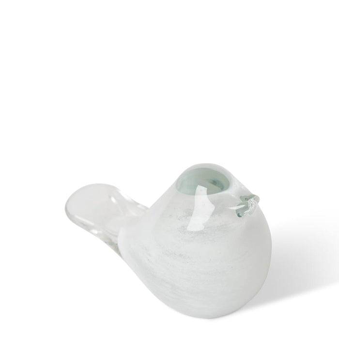 Flynn Glass Bird - White, 8cm (H)