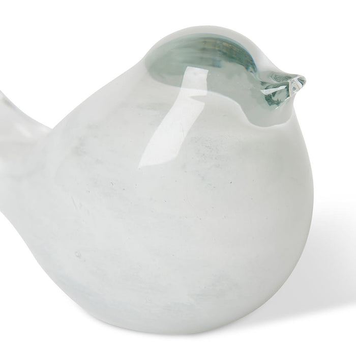 Flynn Glass Bird - White, 10cm (H)