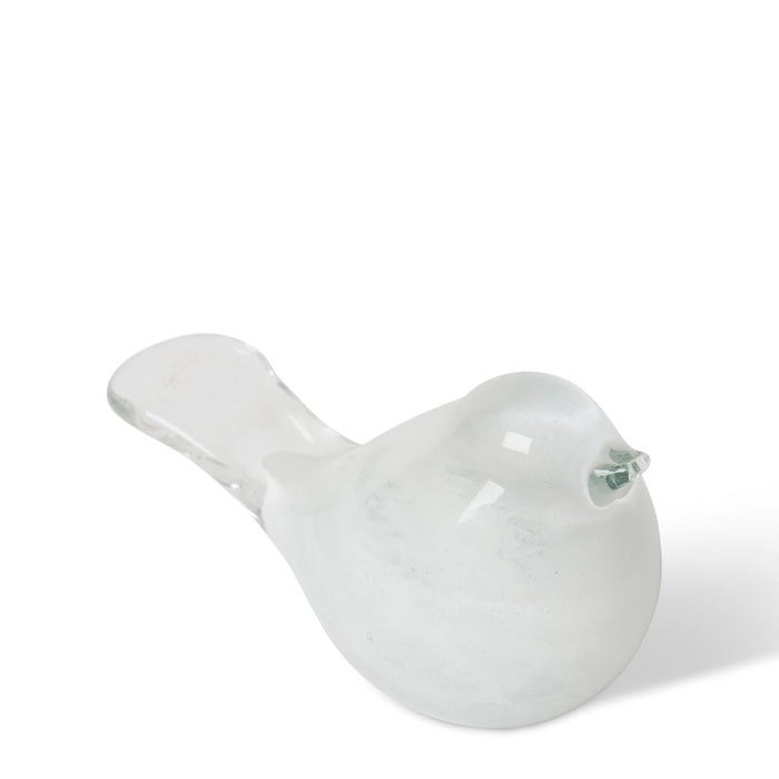 Flynn Glass Bird - White, 10cm (H)