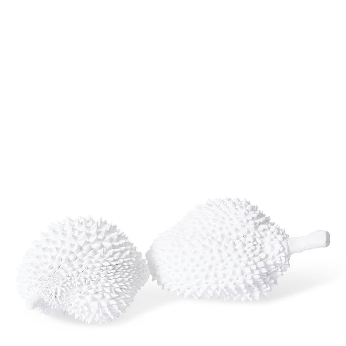 Durian Sculpture - White, 17cm (H)
