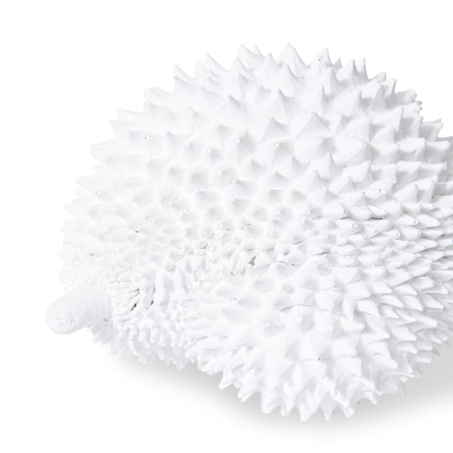 Durian Sculpture - White, 17cm (H)
