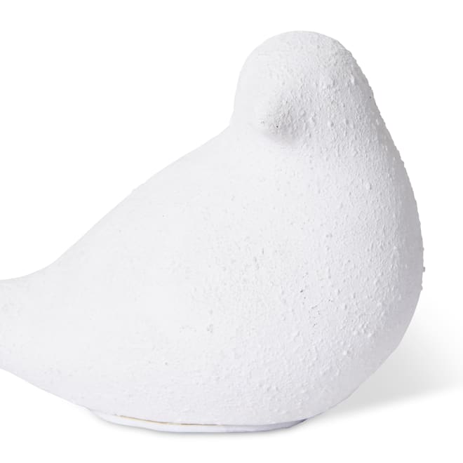 Deon Ceramic Bird - White, 10cm (H)