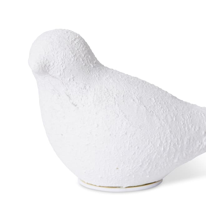 Deon Ceramic Bird - White, 9cm (H)