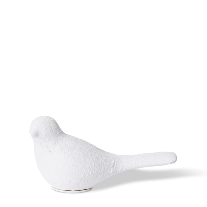 Deon Ceramic Bird - White, 9cm (H)