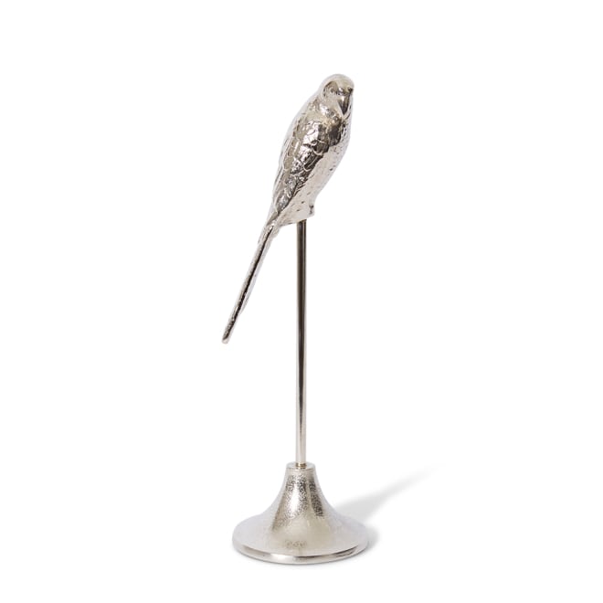 Parrot Sculpture - Nickel, 47cm (H)