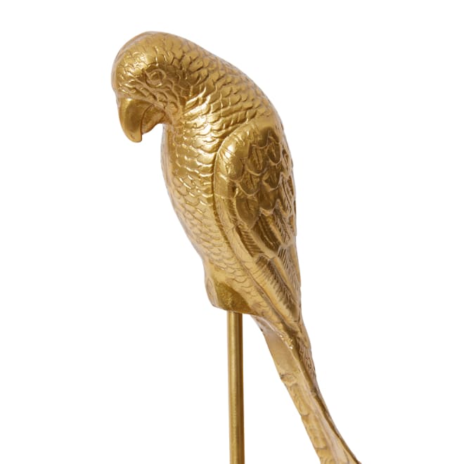 Parrot Sculpture - Gold, 68cm (H)
