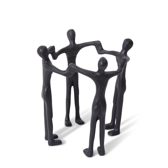 Friendship Sculpture - Black, 23cm (H)