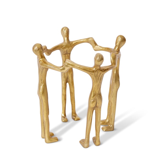 Friendship Sculpture - Gold, 23cm (H)
