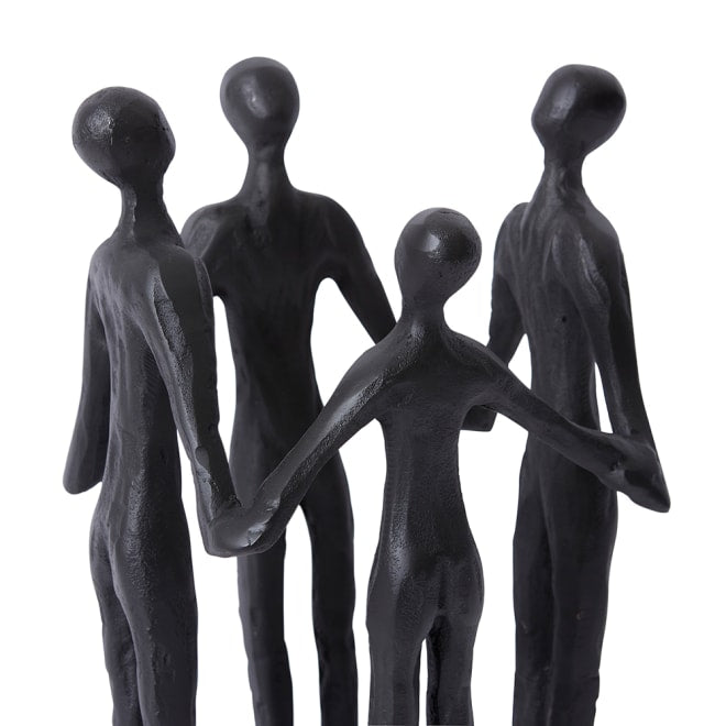 Circle of Friends Sculpture - Black, 35cm (H)
