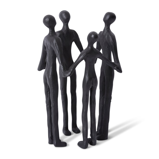 Circle of Friends Sculpture - Black, 35cm (H)