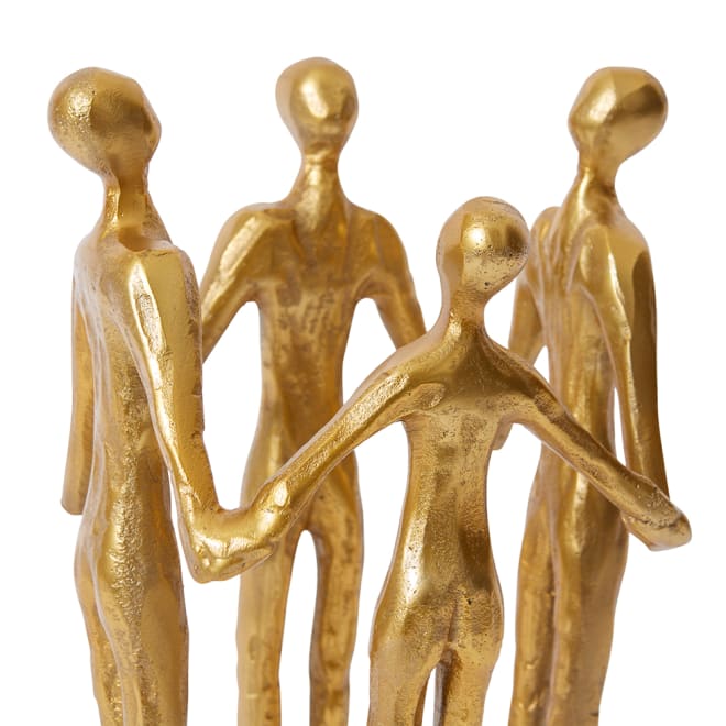 Circle of Friends Sculpture - Gold, 35cm (H)