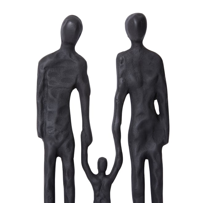 Family Sculpture - Black, 33cm (H)