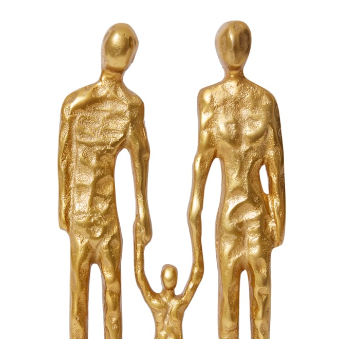 Family Sculpture - Gold, 33cm (H)