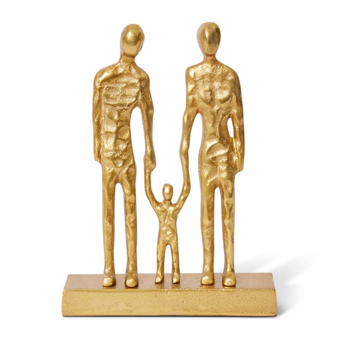 Family Sculpture - Gold, 33cm (H)
