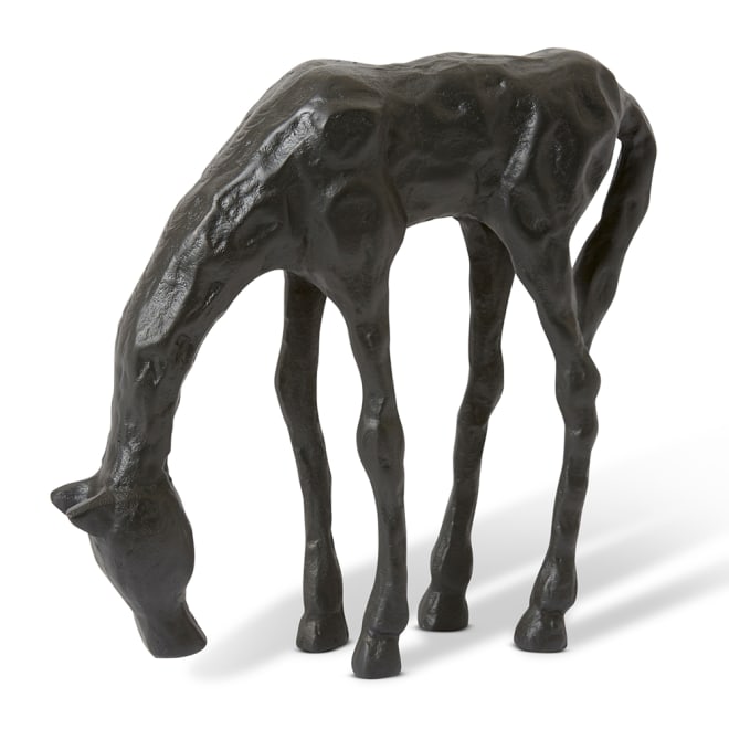 Horse Sculpture - Black, 30cm (H)