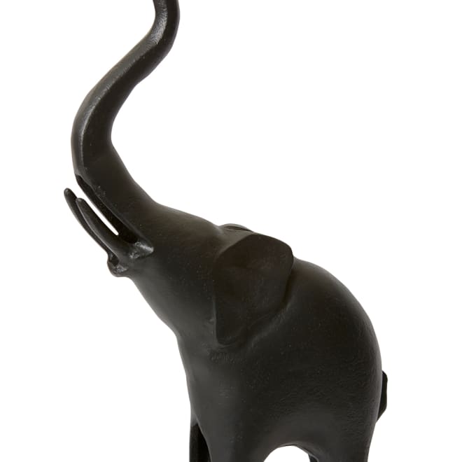 Elephant Sculpture - Black, 63cm (H)