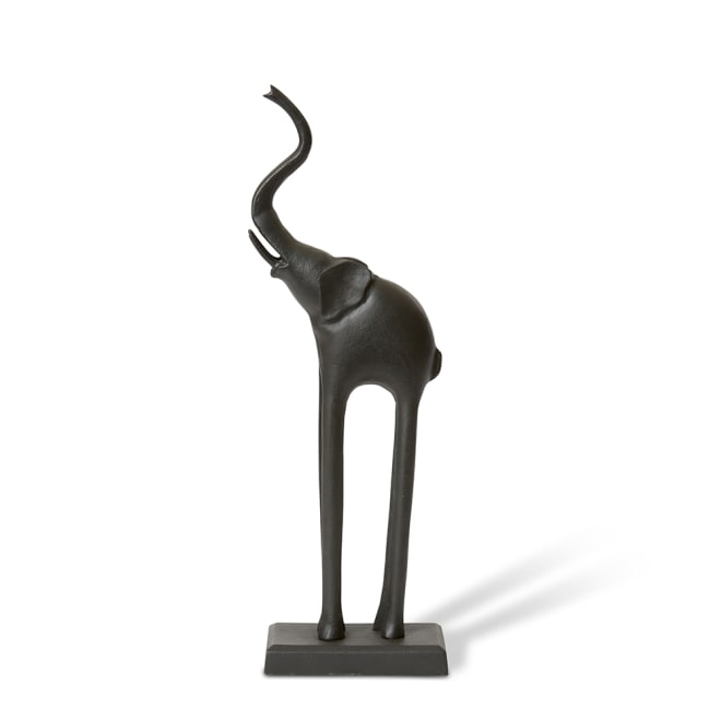 Elephant Sculpture - Black, 63cm (H)