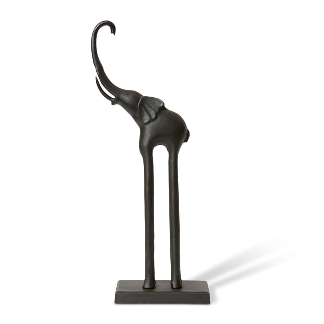 Elephant Sculpture - Black, 79cm (H)