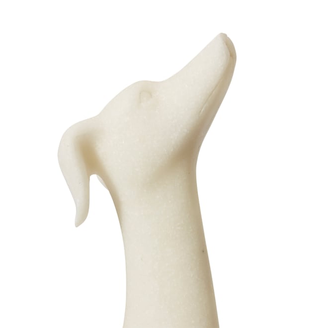 Sitting Dog Sculpture - White, 70cm (H)