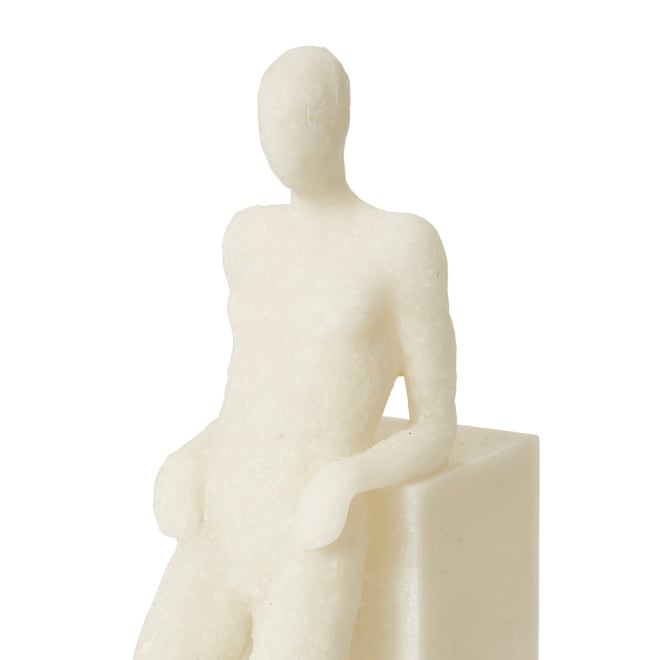 Gundo Standing Sculpture - White, 28cm (H)