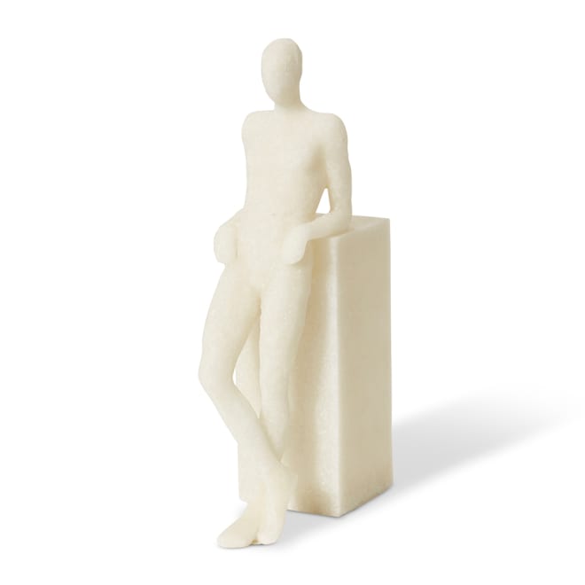Gundo Standing Sculpture - White, 28cm (H)