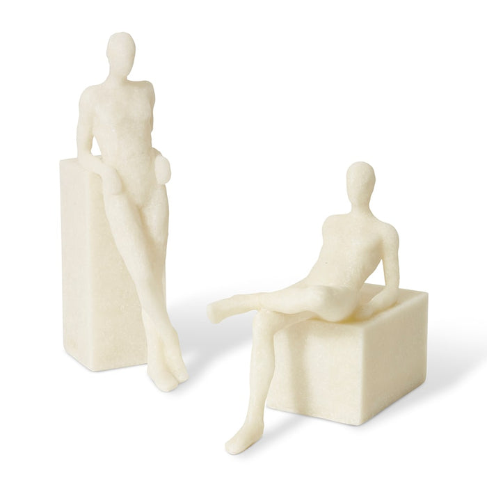 Gundo Relaxing Sculpture - White, 19cm (H)